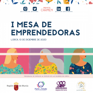 cartel de la primera mesa de emprendedoras del Proyecto Carmen