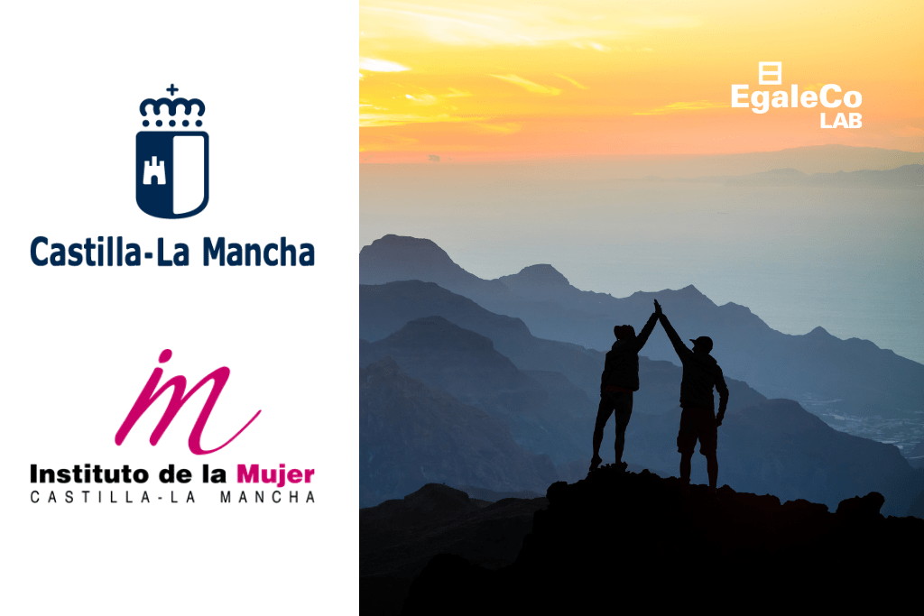 logos de castilla-la mancha e instituto de la mujer de castilla-la mancha apoyo egaleco lab consultora de igualdad