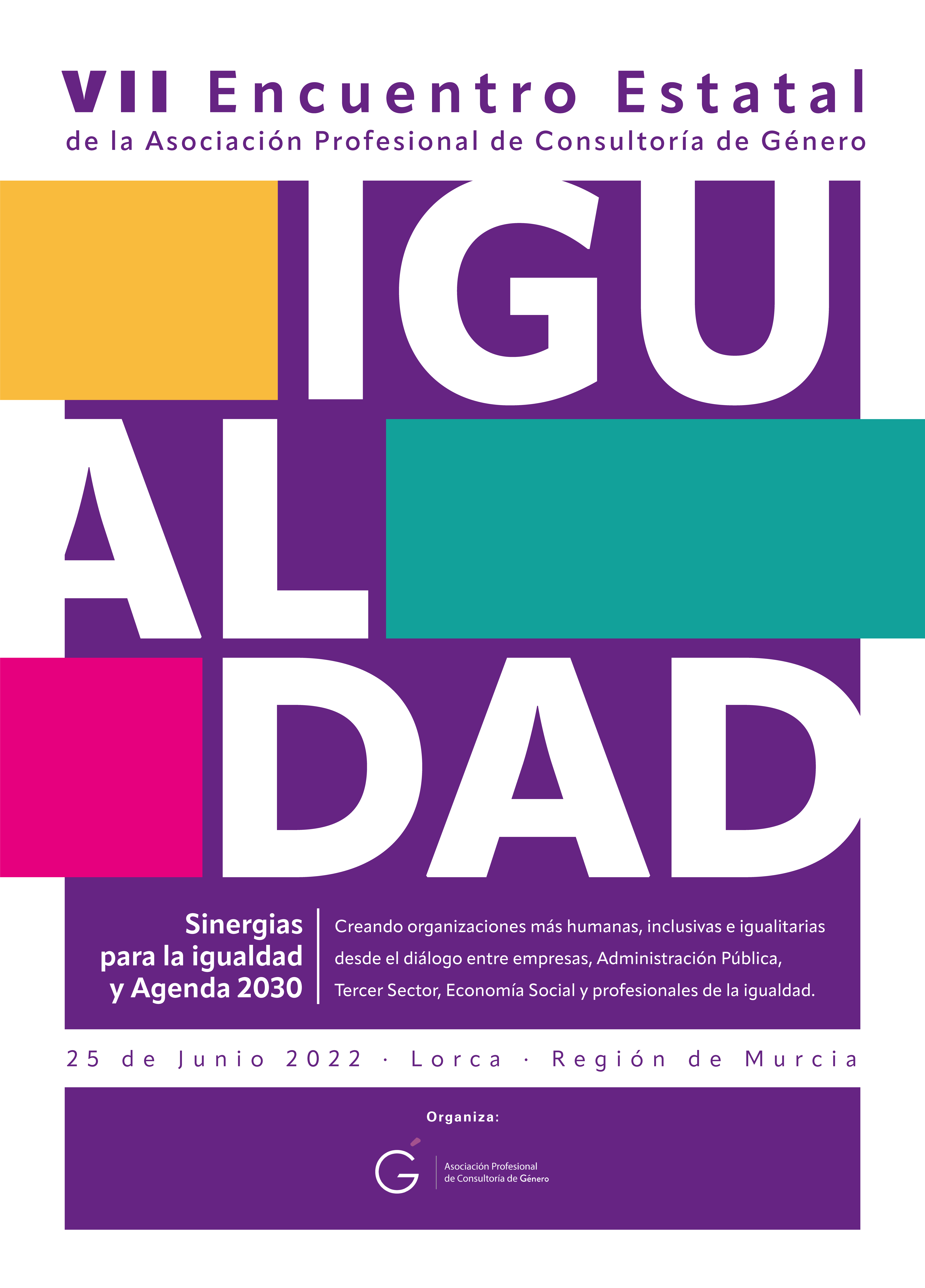 cartel del VII Encuentro Estatal de APCGénero Lorca 2022